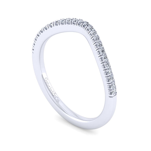 14K White Gold Matching Wedding Band