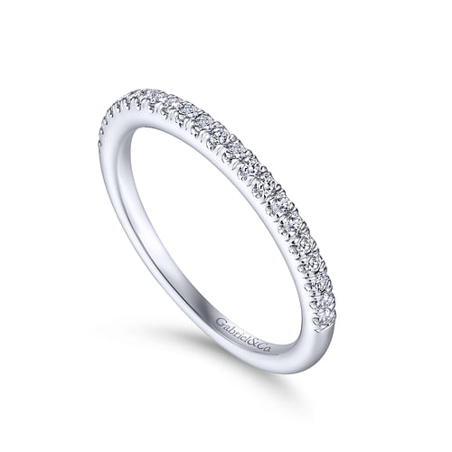 14K White Gold Matching Wedding Band