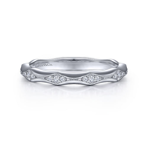 14K White Gold Matching Wedding Band