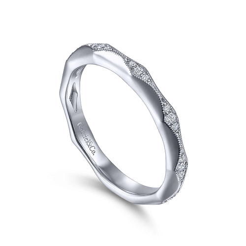 14K White Gold Matching Wedding Band