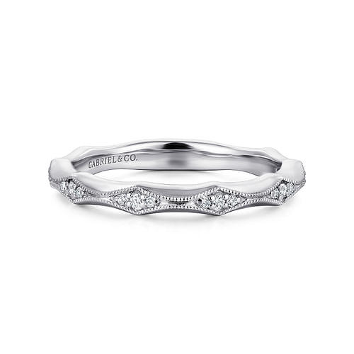 14K White Gold Matching Wedding Band