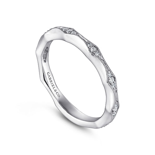 14K White Gold Matching Wedding Band