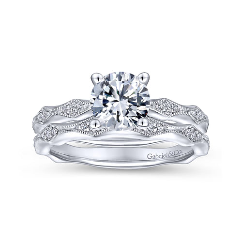 14K White Gold Matching Wedding Band