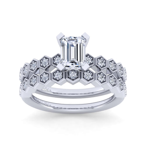 14K White Gold Matching Wedding Band