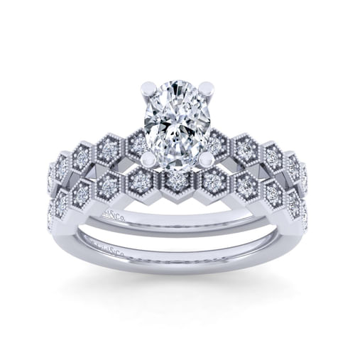 14K White Gold Matching Wedding Band