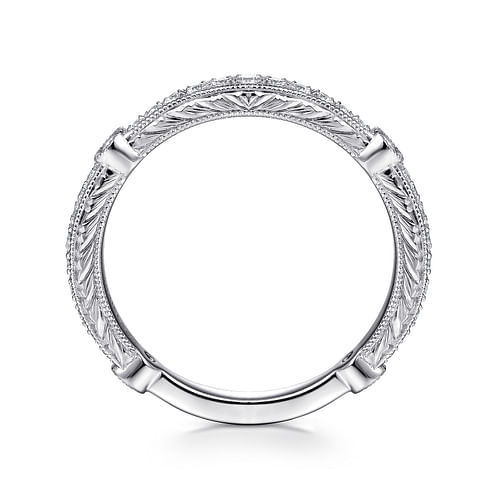 14K White Gold Matching Wedding Band