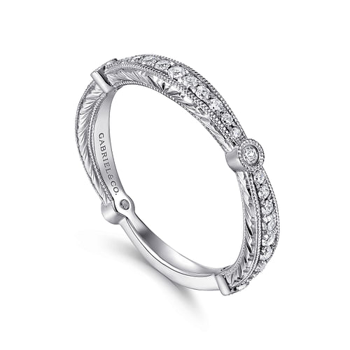 14K White Gold Matching Wedding Band