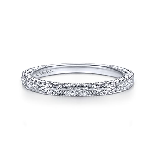 14K White Gold Matching Wedding Band