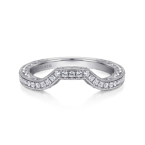 14K White Gold Matching Wedding Band