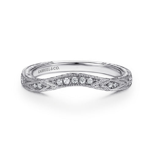 14K White Gold Matching Wedding Band