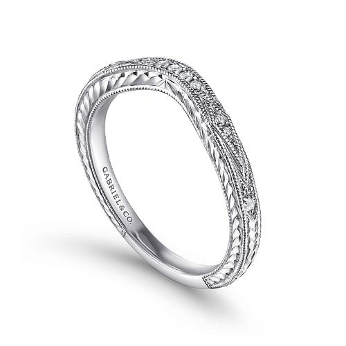 14K White Gold Matching Wedding Band