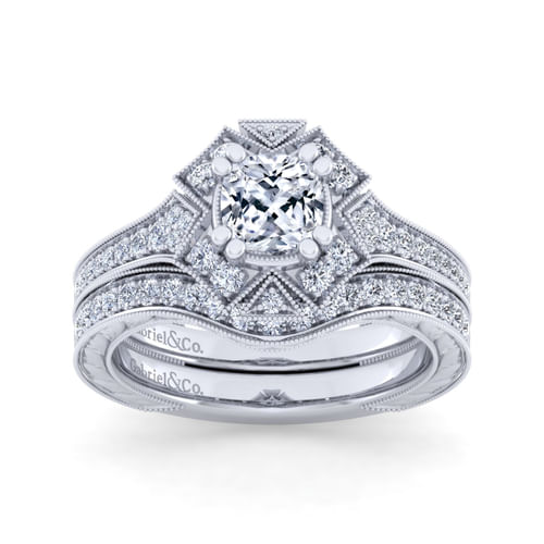 14K White Gold Matching Wedding Band