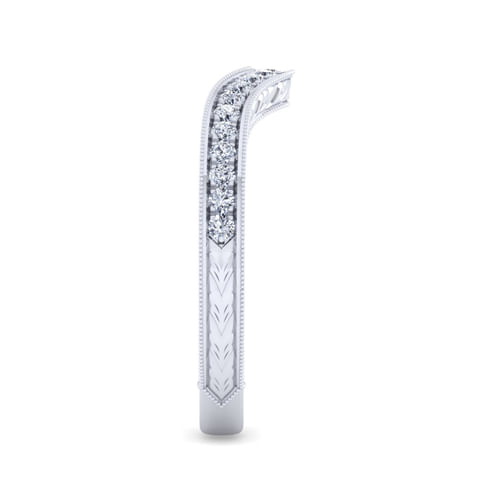 14K White Gold Matching Wedding Band
