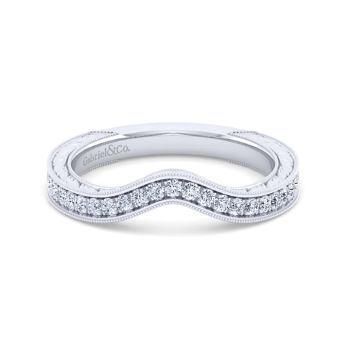 14K White Gold Matching Wedding Band
