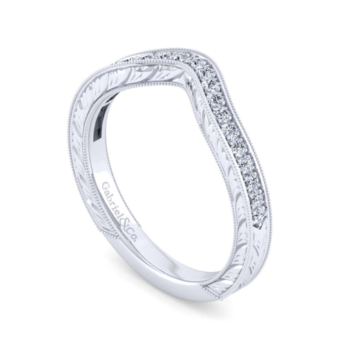 14K White Gold Matching Wedding Band