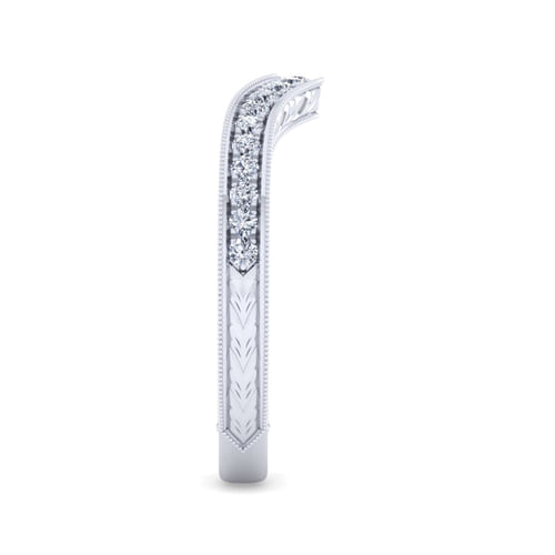 14K White Gold Matching Wedding Band