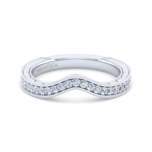 14K White Gold Matching Wedding Band
