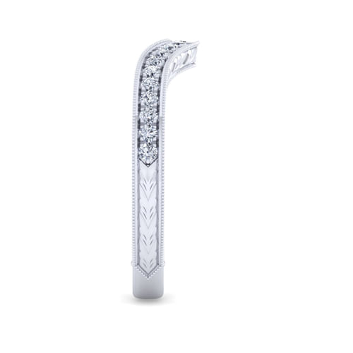 14K White Gold Matching Wedding Band