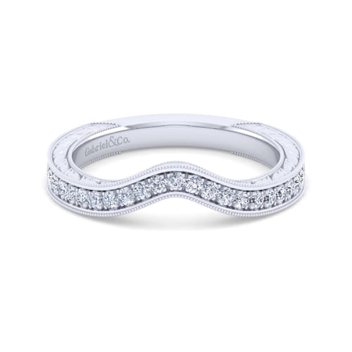 14K White Gold Matching Wedding Band