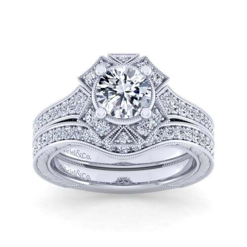14K White Gold Matching Wedding Band