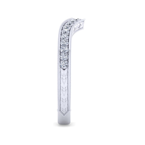 14K White Gold Matching Wedding Band