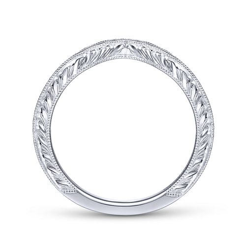 14K White Gold Matching Wedding Band