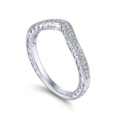 14K White Gold Matching Wedding Band