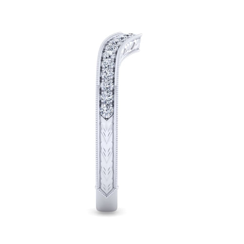 14K White Gold Matching Wedding Band