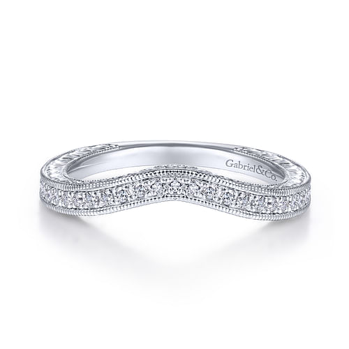 14K White Gold Matching Wedding Band