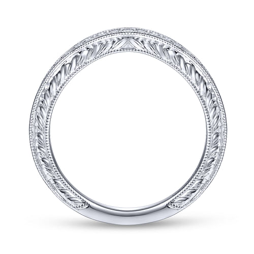 14K White Gold Matching Wedding Band