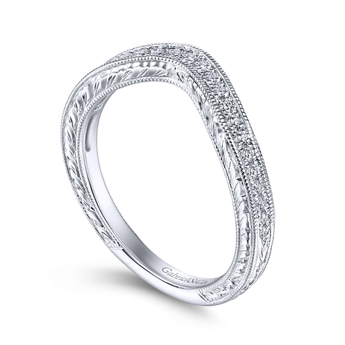 14K White Gold Matching Wedding Band