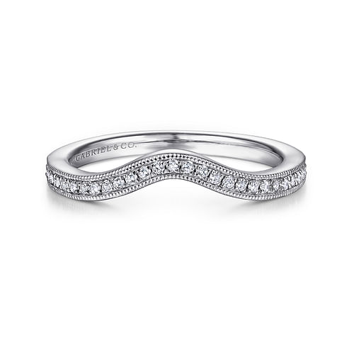 14K White Gold Matching Wedding Band