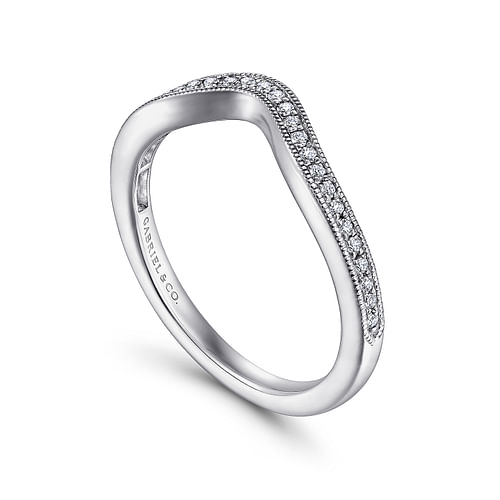 14K White Gold Matching Wedding Band