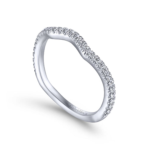 14K White Gold Matching Wedding Band