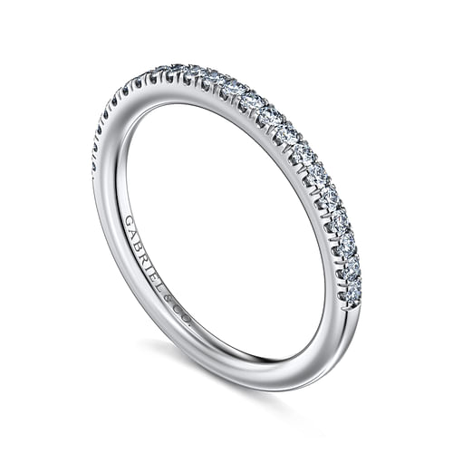 14K White Gold Matching Wedding Band