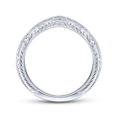 14K White Gold Matching Wedding Band