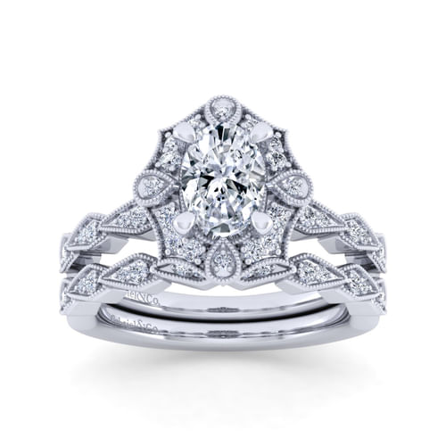 14K White Gold Matching Wedding Band