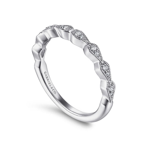14K White Gold Matching Wedding Band