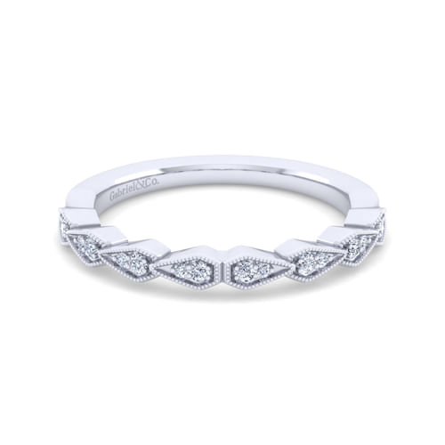 14K White Gold Matching Wedding Band