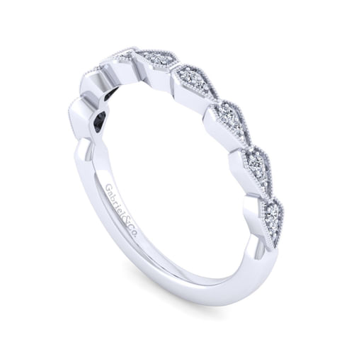 14K White Gold Matching Wedding Band