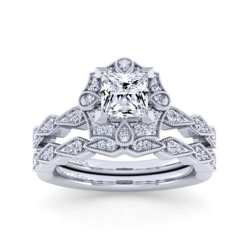 14K White Gold Matching Wedding Band