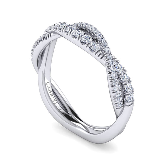 14K White Gold Matching Wedding Band angle 3