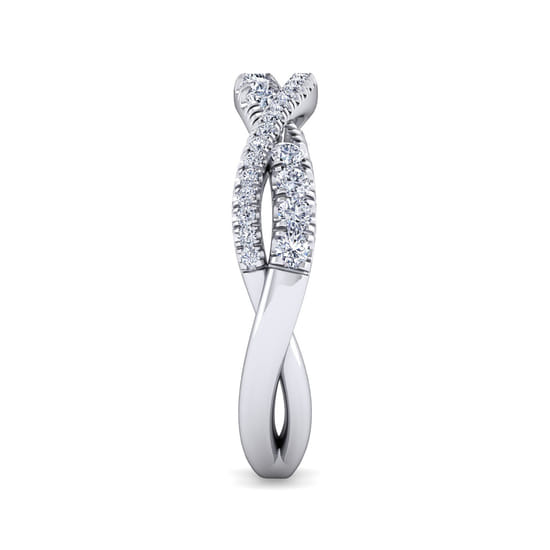 14K White Gold Matching Wedding Band angle 5