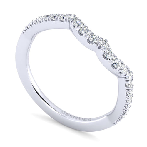 14K White Gold Matching Wedding Band
