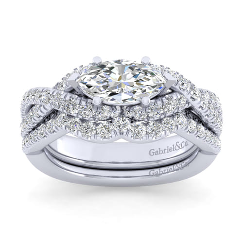 14K White Gold Matching Wedding Band