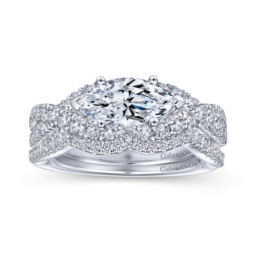 14K White Gold Matching Wedding Band