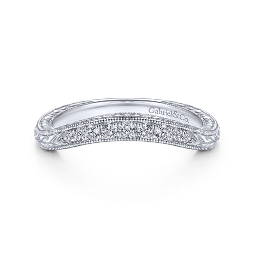 14K White Gold Matching Wedding Band