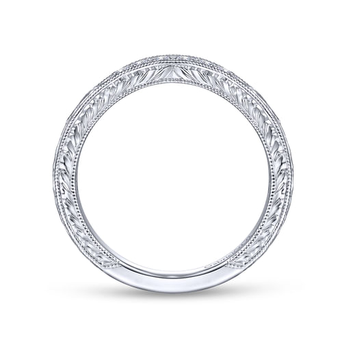 14K White Gold Matching Wedding Band