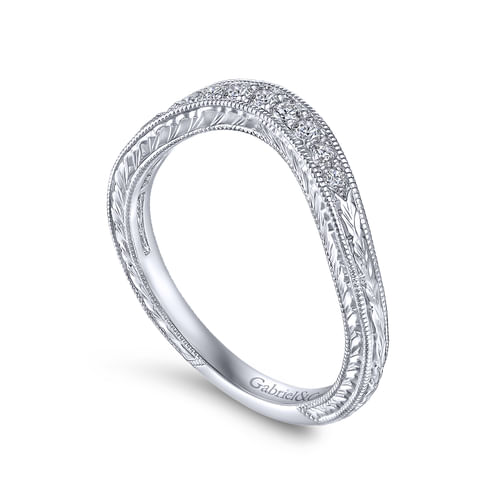 14K White Gold Matching Wedding Band