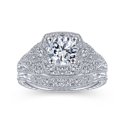 14K White Gold Matching Wedding Band